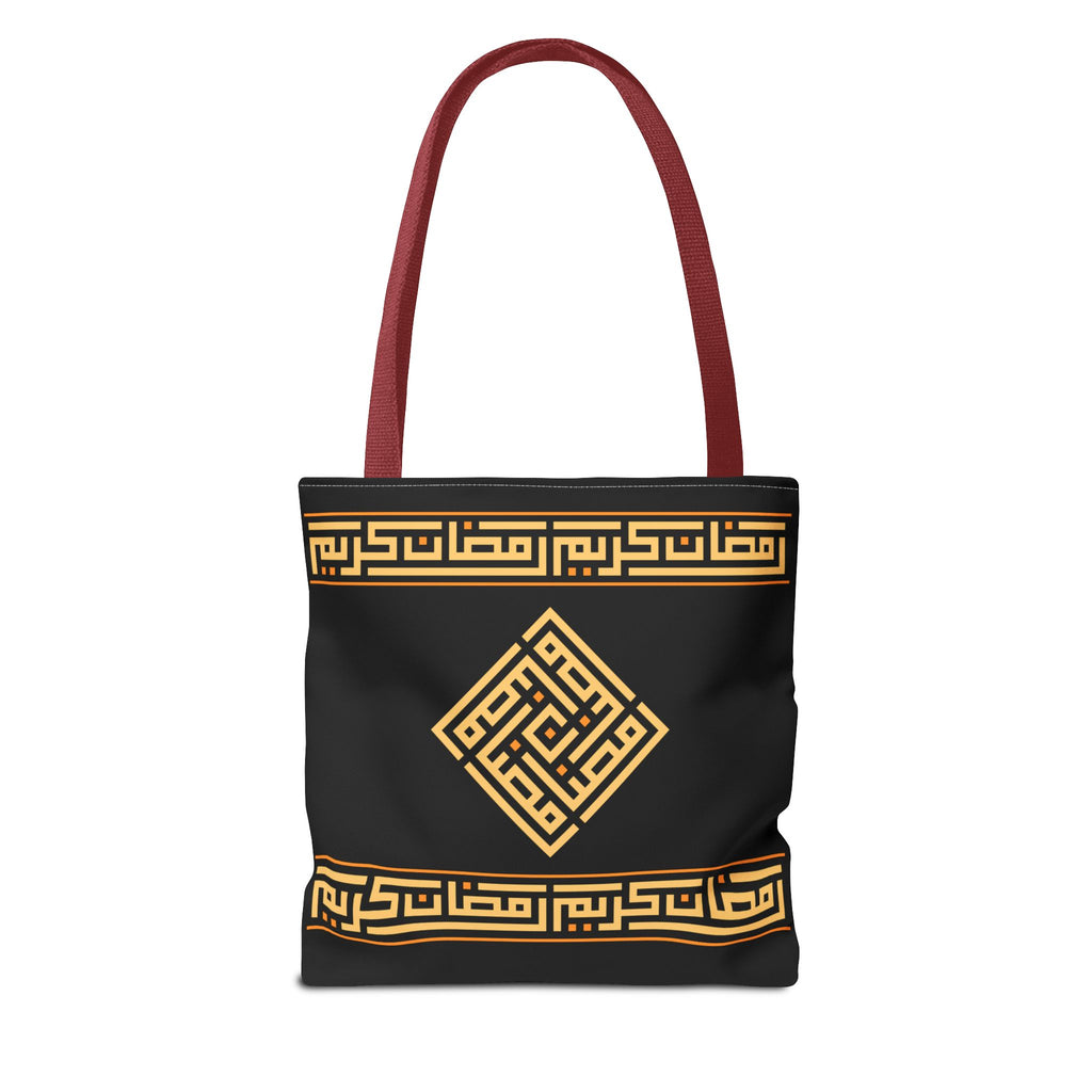 Copy of Copy of Embroidered Folk Tote Bag — Red & Black Ethnic Pattern AOP