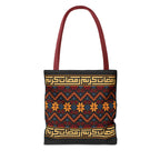Copy of Embroidered Folk Tote Bag — Red & Black Ethnic Pattern AOP - Ziri