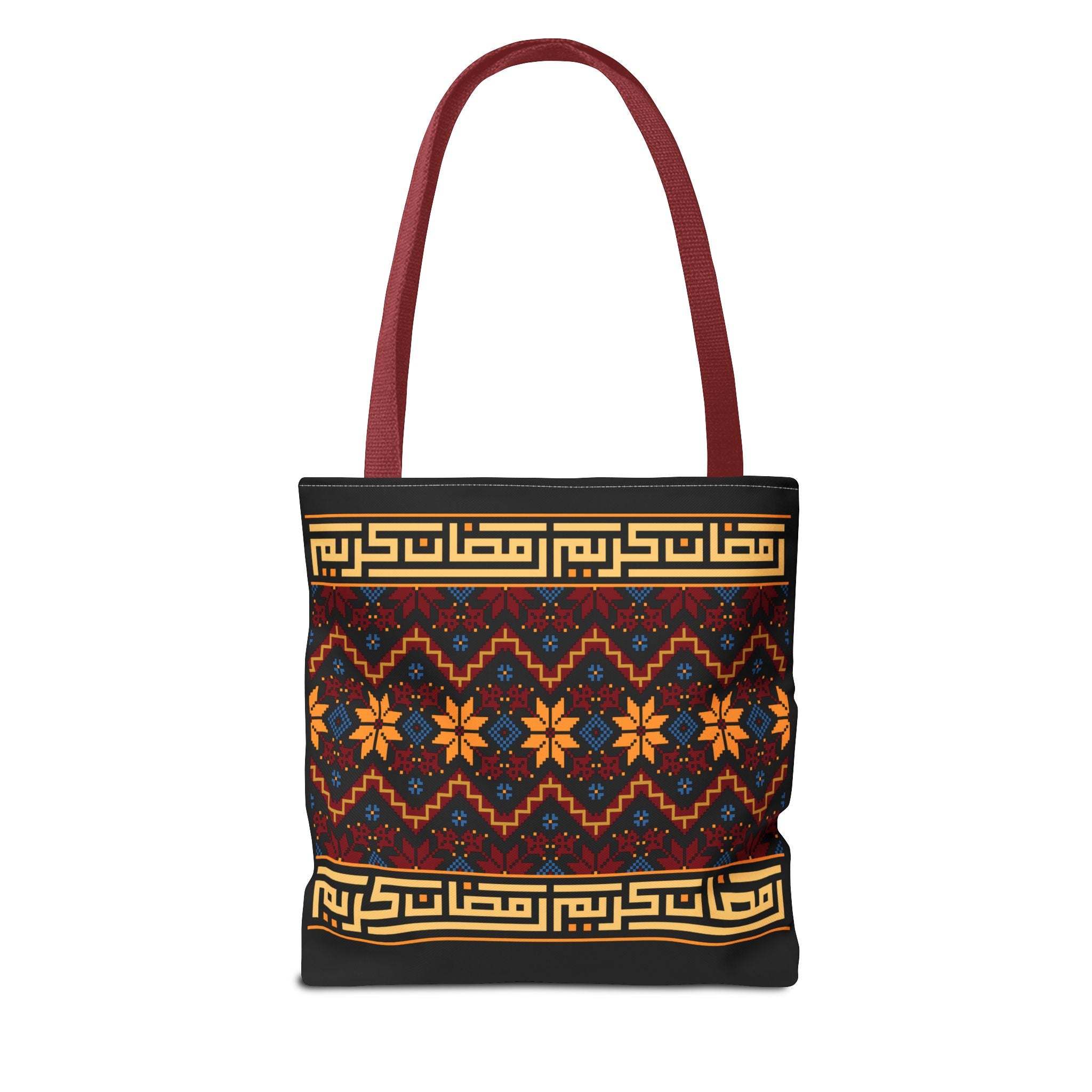 Copy of Embroidered Folk Tote Bag — Red & Black Ethnic Pattern AOP - Ziri