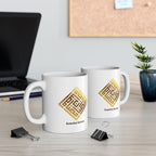 Inspirational Gold Geometric Ceramic Mug – Motivational Quote Coffee Cup (11oz, 15oz) Printify