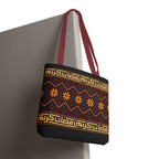 Copy of Embroidered Folk Tote Bag — Red & Black Ethnic Pattern AOP - Ziri