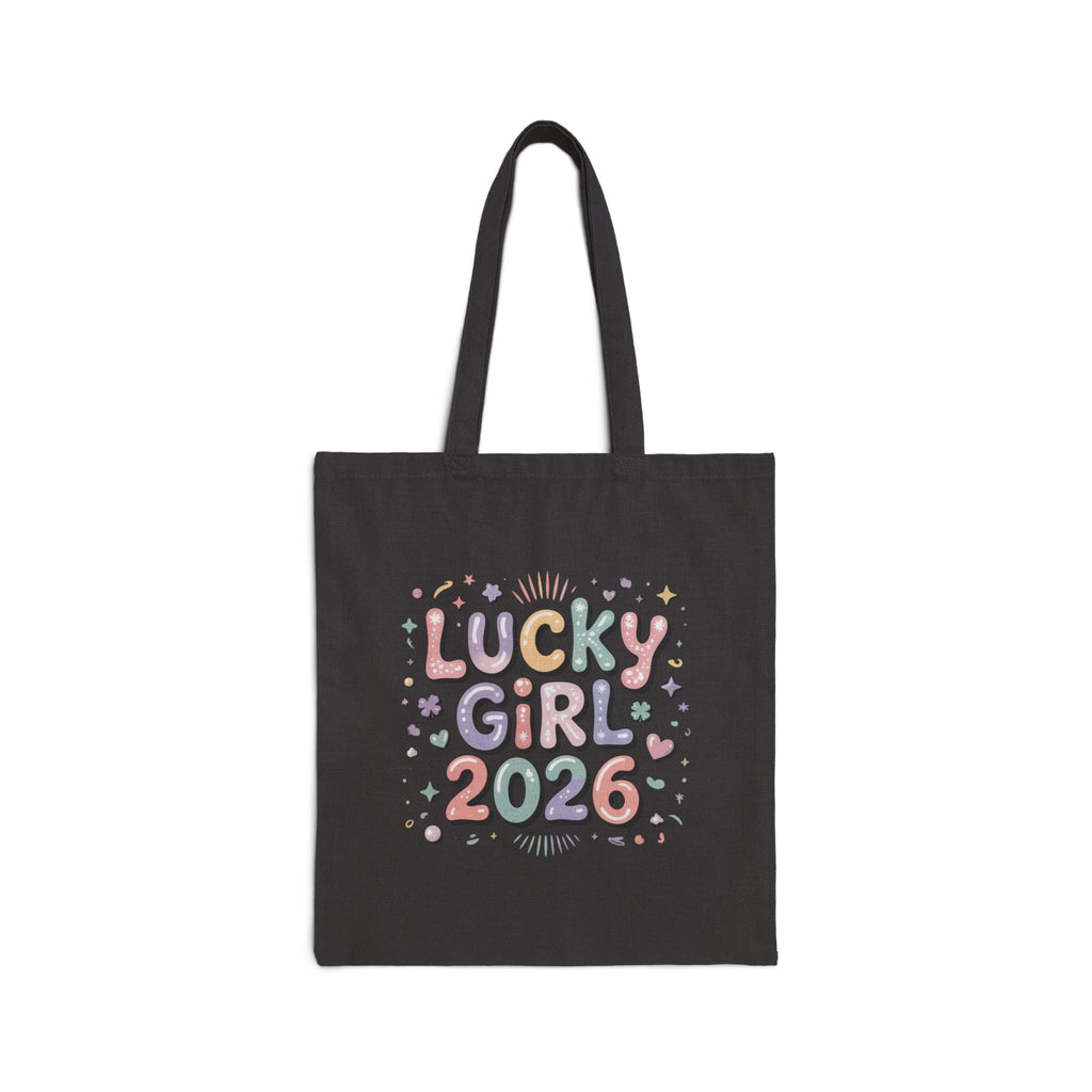 Lucky Girl 2026 Tote | manifest luck, lucky charms, pastel metallic accents - Ziri