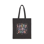 Lucky Girl 2026 Tote | manifest luck, lucky charms, pastel metallic accents - Ziri