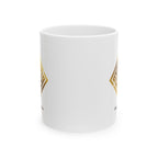 Inspirational Gold Geometric Ceramic Mug – Motivational Quote Coffee Cup (11oz, 15oz) Printify