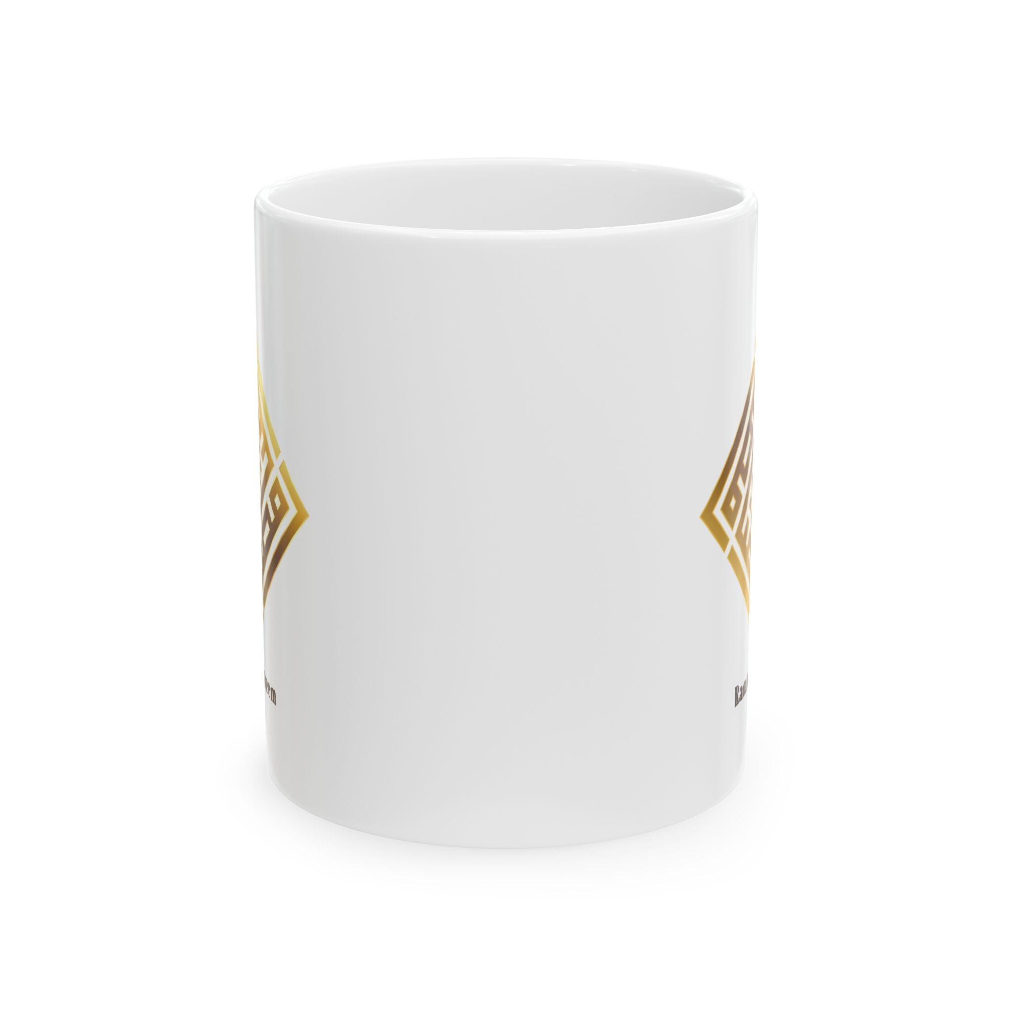 Inspirational Gold Geometric Ceramic Mug – Motivational Quote Coffee Cup (11oz, 15oz) Printify