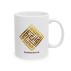 Inspirational Gold Geometric Ceramic Mug – Motivational Quote Coffee Cup (11oz, 15oz) Printify