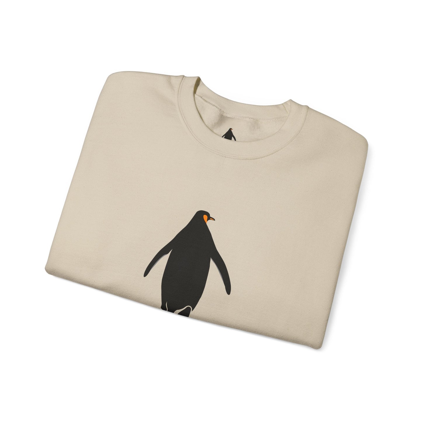 Penguin Crewneck Sweatshirt — Minimal 'Nihilist Penguin' Graphic Pullover Printify