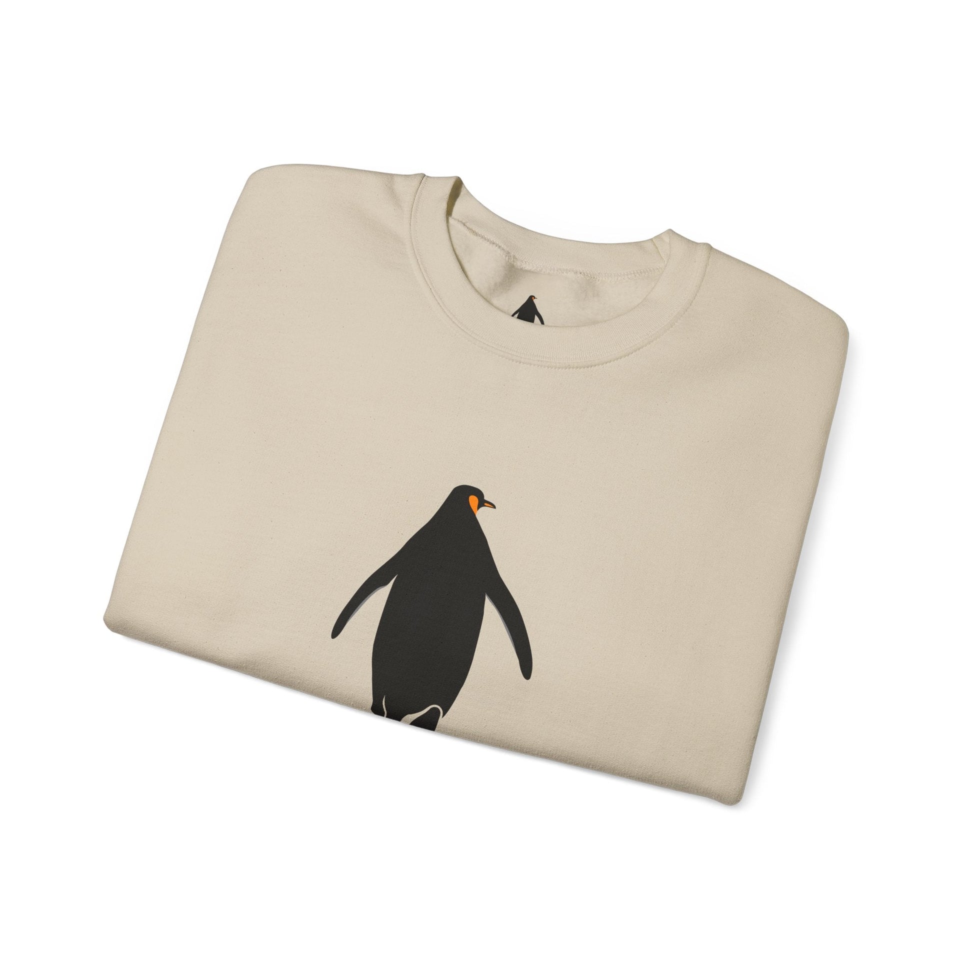 Penguin Crewneck Sweatshirt — Minimal 'Nihilist Penguin' Graphic Pullover Printify