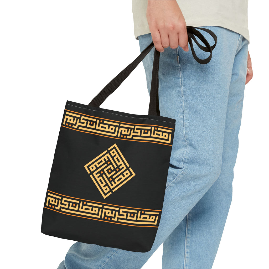 Copy of Copy of Embroidered Folk Tote Bag — Red & Black Ethnic Pattern AOP