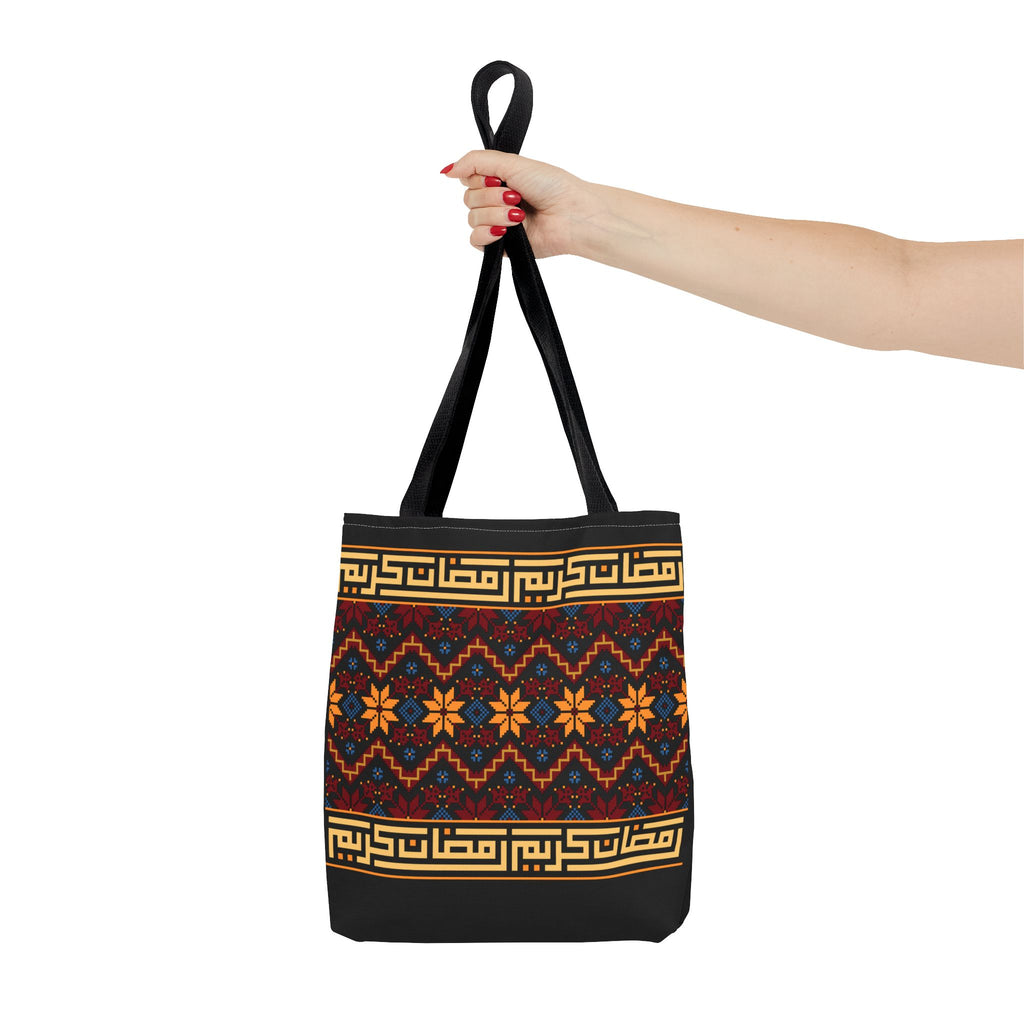 Copy of Embroidered Folk Tote Bag — Red & Black Ethnic Pattern AOP - Ziri