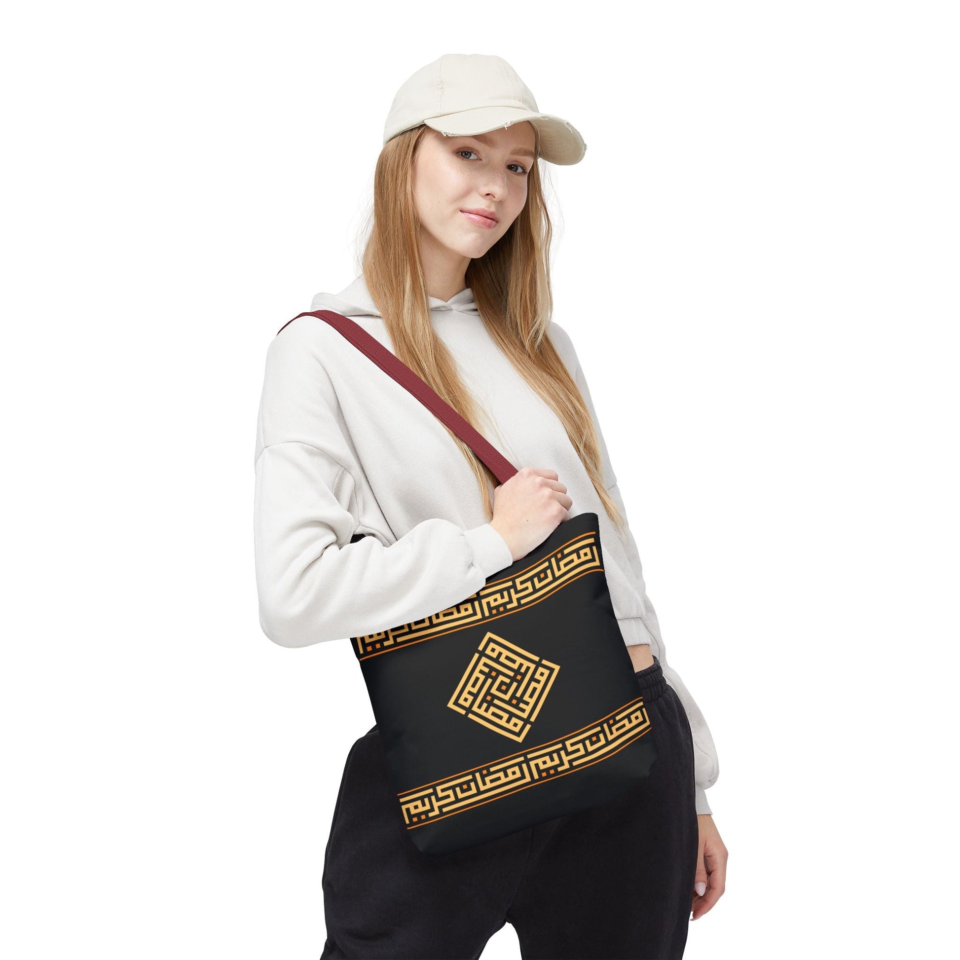 Copy of Copy of Embroidered Folk Tote Bag — Red & Black Ethnic Pattern AOP Printify