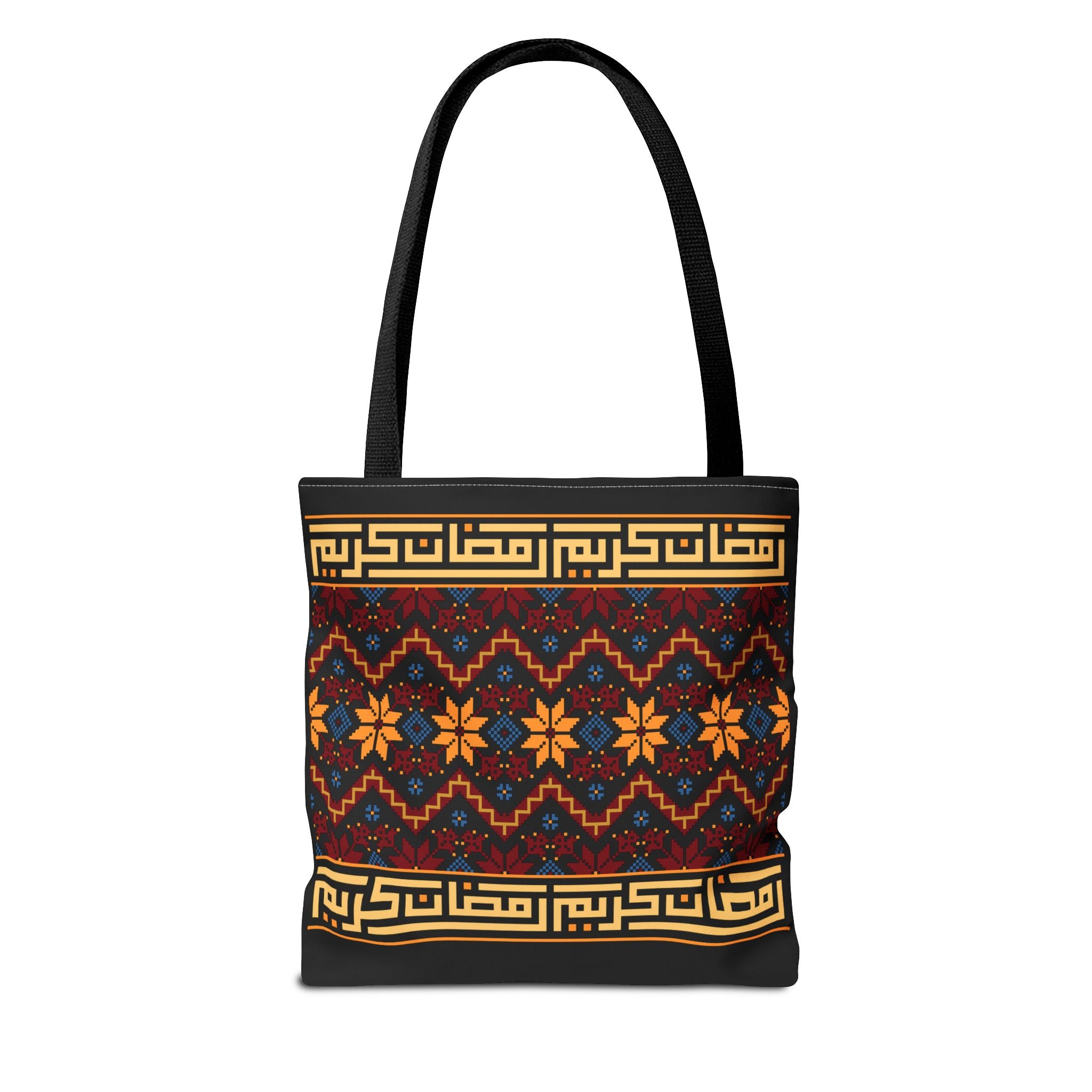 Copy of Embroidered Folk Tote Bag — Red & Black Ethnic Pattern AOP - Ziri