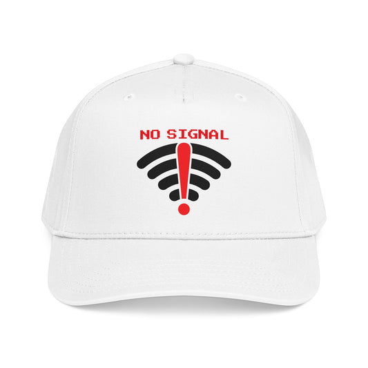 Mid Profile Baseball Cap — WiFi Alert Exclamation Logo Hat Printify