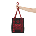 Embroidered Folk Tote Bag — Red & Black Ethnic Pattern AOP - Ziri
