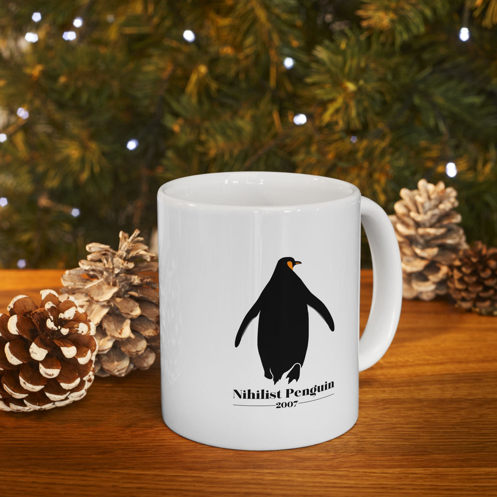 Minimalist Healing Crystal Mug — Moon & Wand Ceramic Coffee Cup Printify