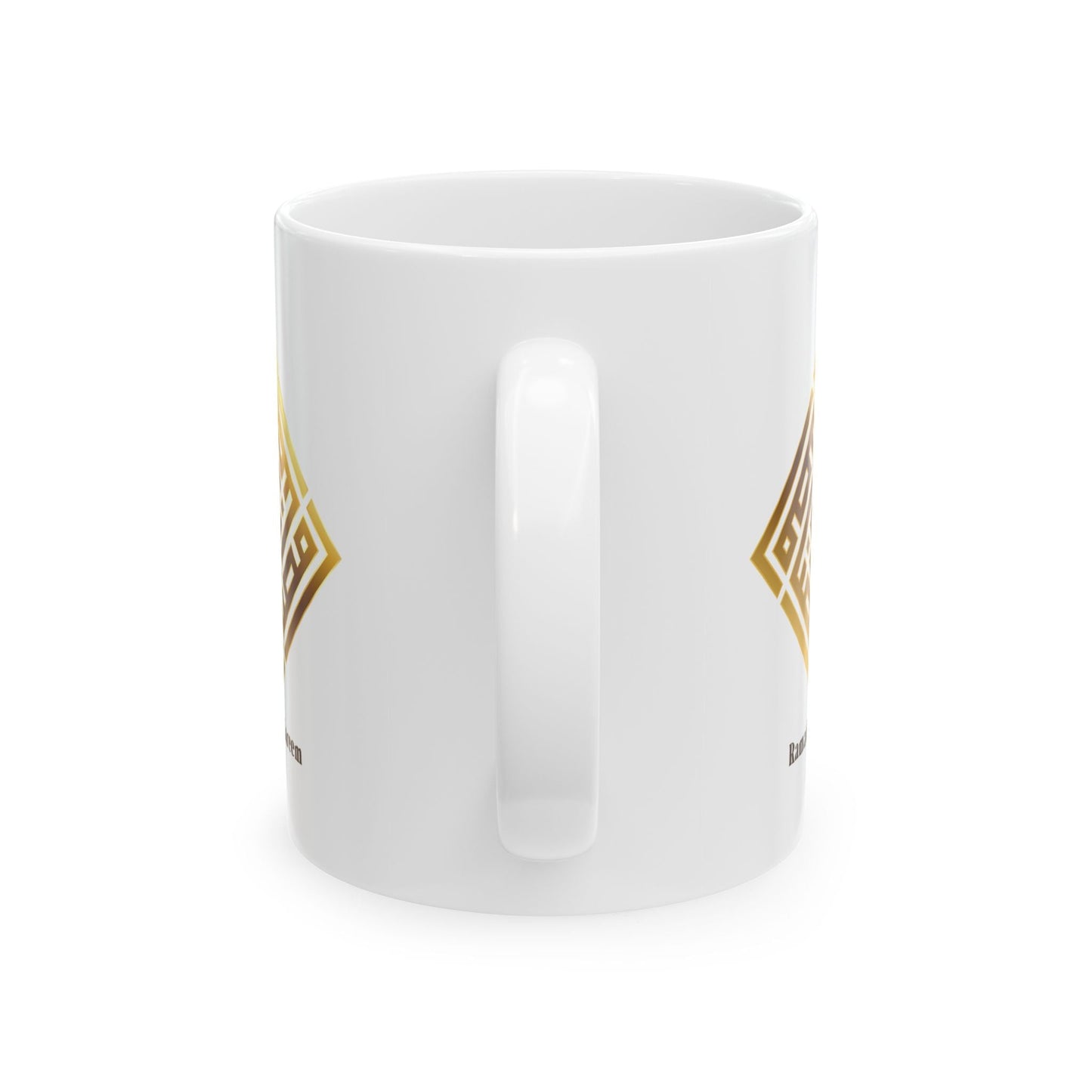 Inspirational Gold Geometric Ceramic Mug – Motivational Quote Coffee Cup (11oz, 15oz) Printify
