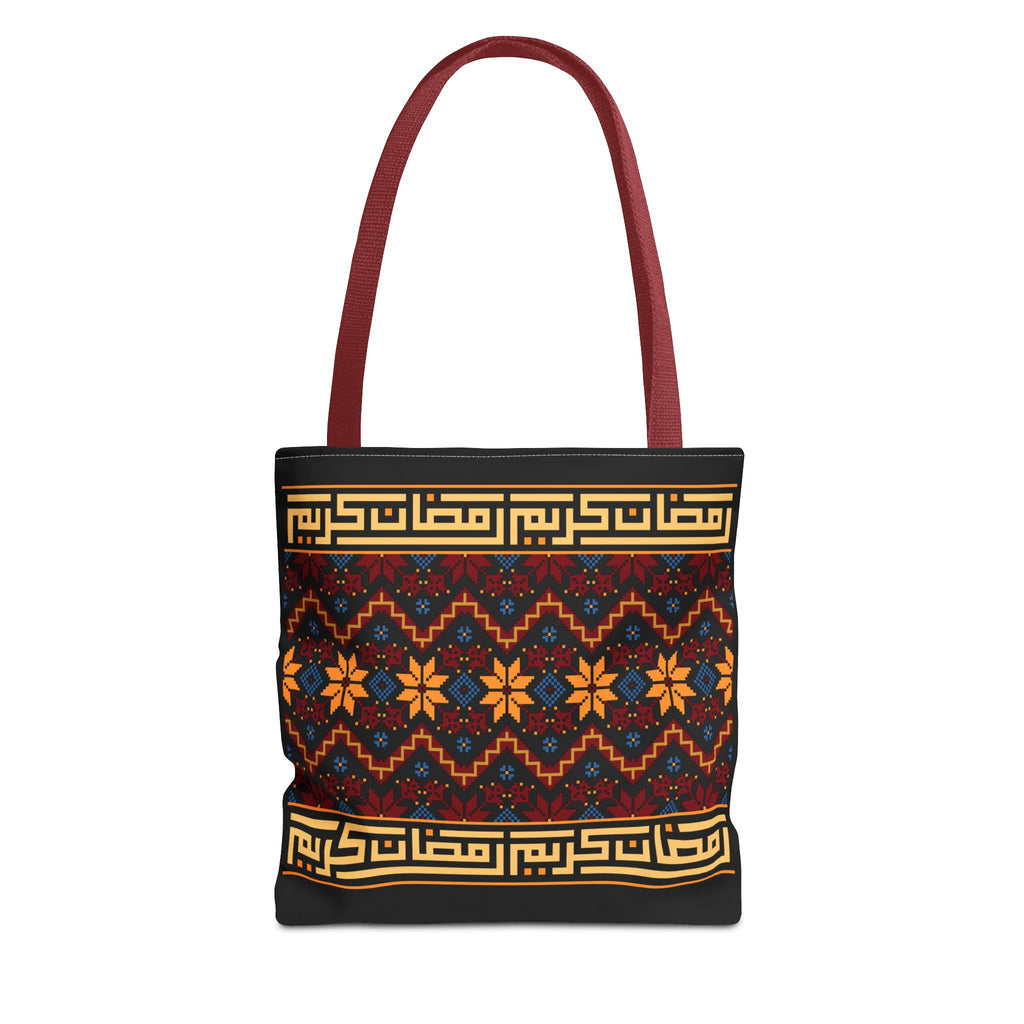 Copy of Embroidered Folk Tote Bag — Red & Black Ethnic Pattern AOP - Ziri