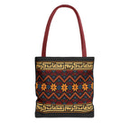 Copy of Embroidered Folk Tote Bag — Red & Black Ethnic Pattern AOP - Ziri