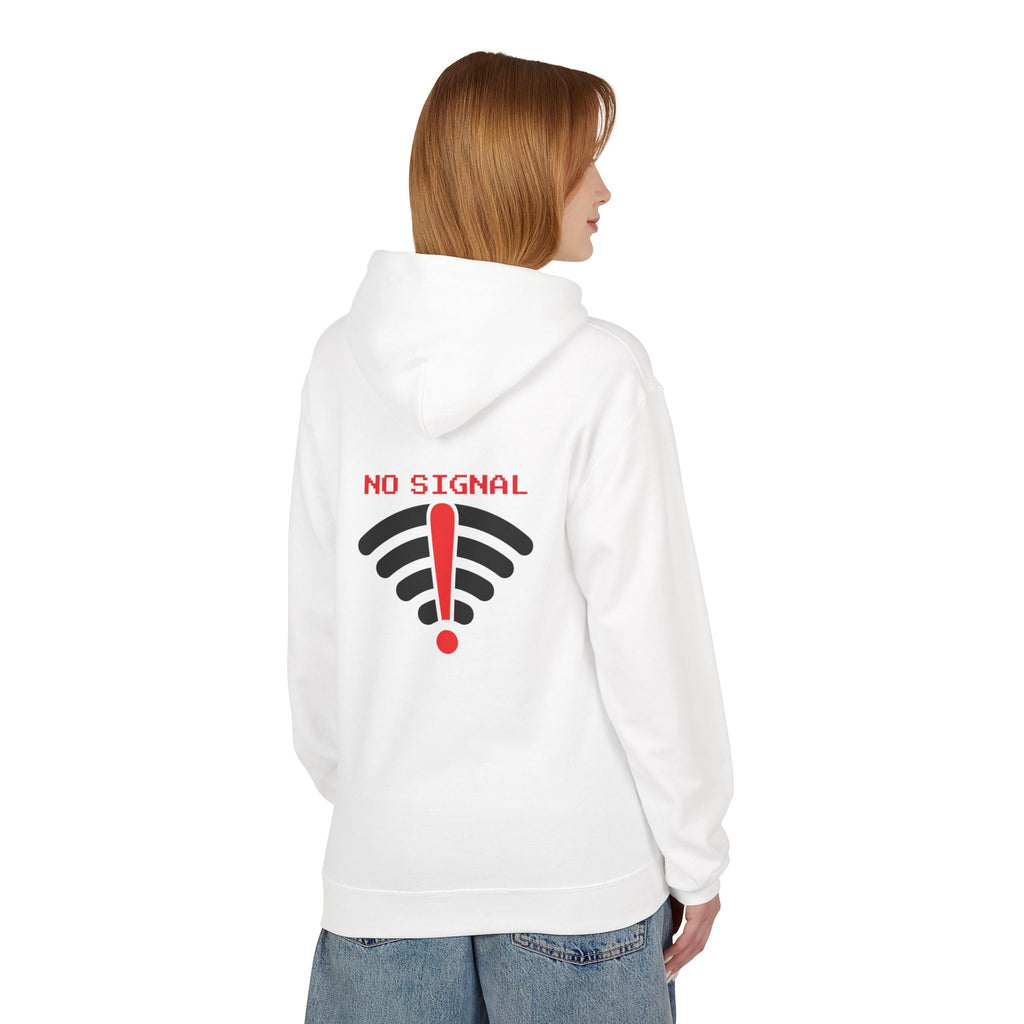 No Signal Hoodie — WiFi Error Graphic Pullover Printify