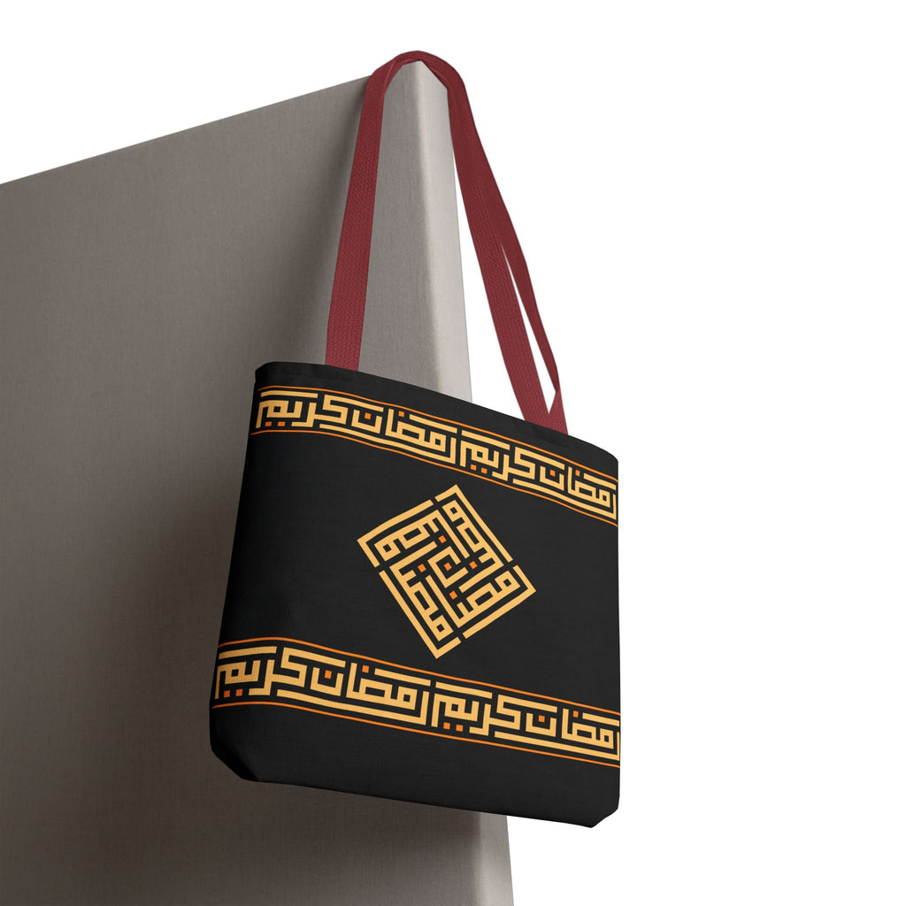 Copy of Copy of Embroidered Folk Tote Bag — Red & Black Ethnic Pattern AOP