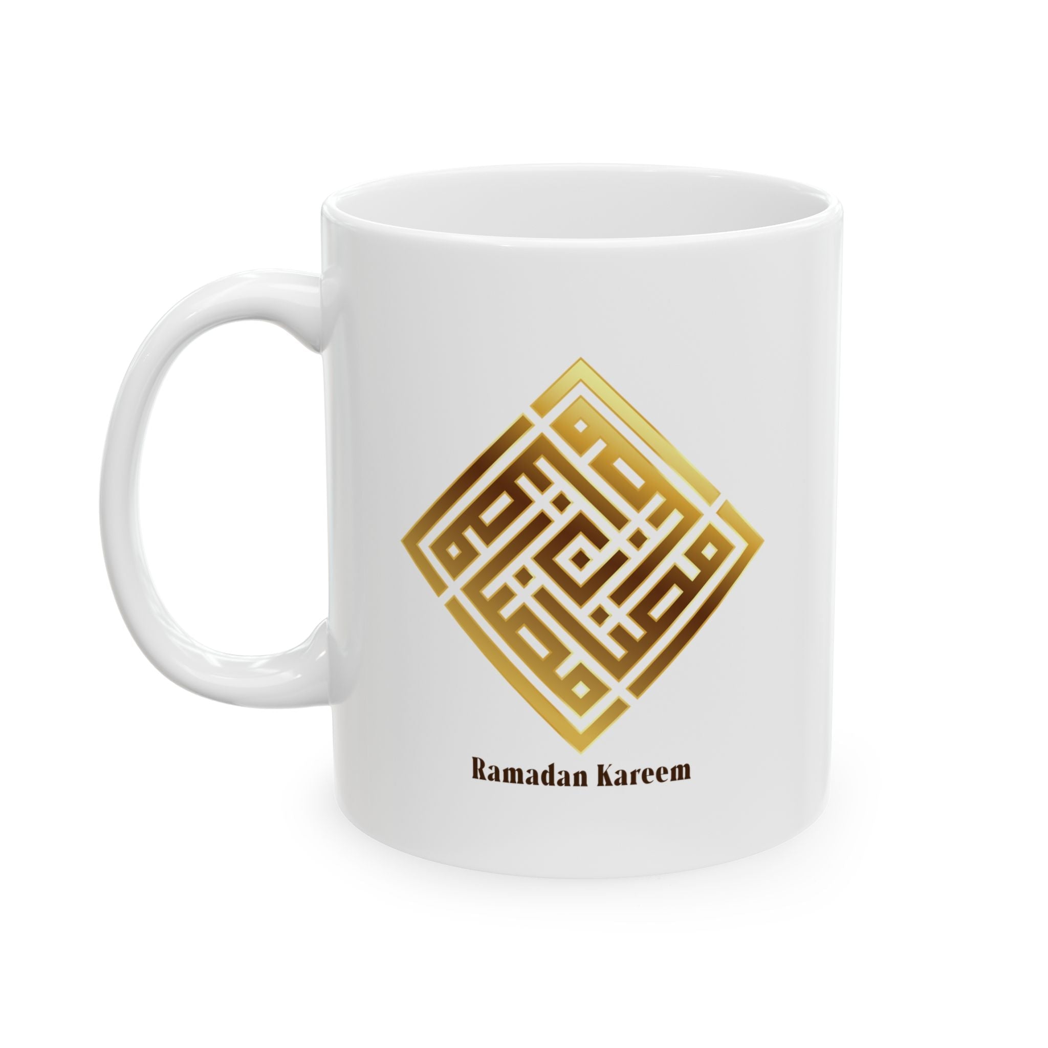 Inspirational Gold Geometric Ceramic Mug – Motivational Quote Coffee Cup (11oz, 15oz) Printify