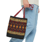 Copy of Embroidered Folk Tote Bag — Red & Black Ethnic Pattern AOP - Ziri