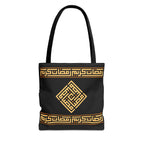 Copy of Copy of Embroidered Folk Tote Bag — Red & Black Ethnic Pattern AOP