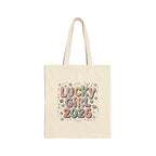 Lucky Girl 2026 Tote | manifest luck, lucky charms, pastel metallic accents - Ziri