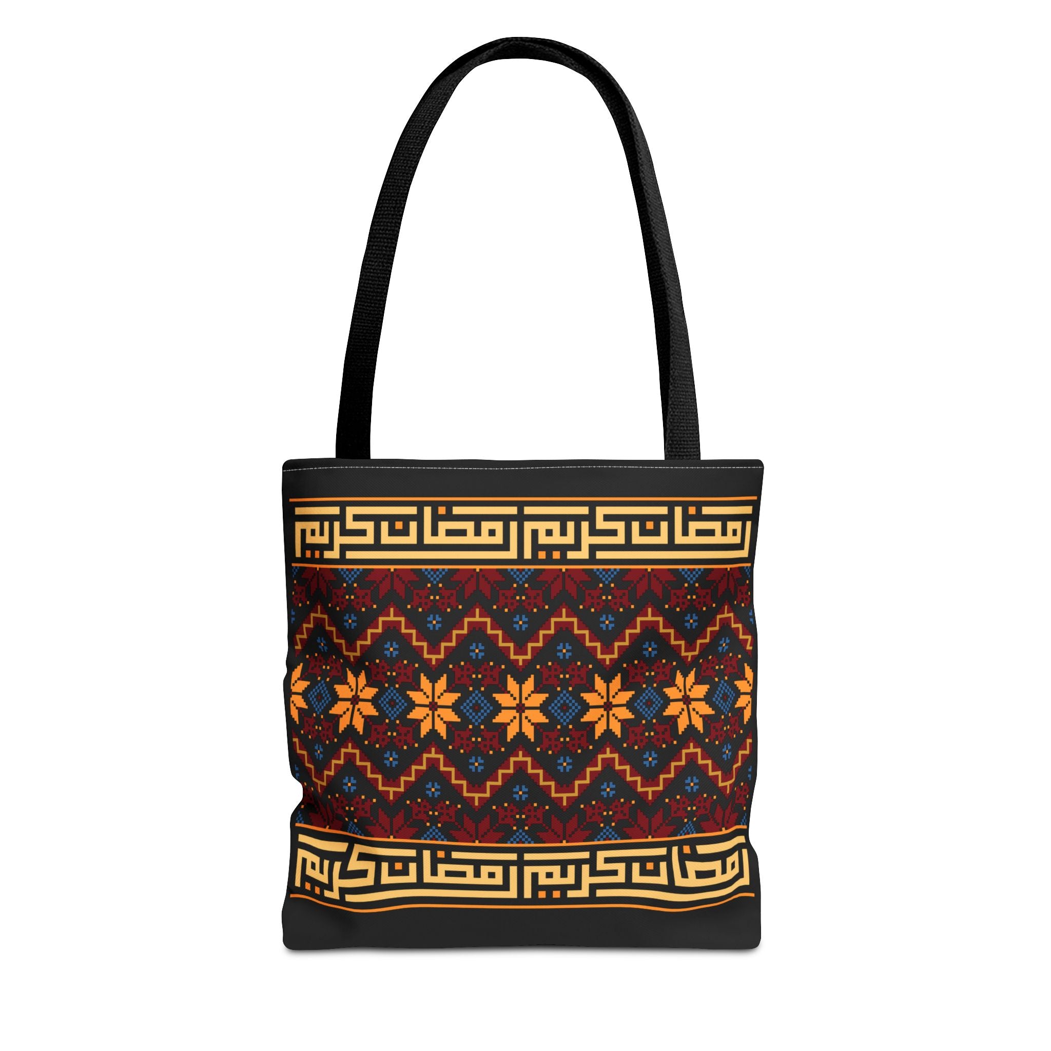 Copy of Embroidered Folk Tote Bag — Red & Black Ethnic Pattern AOP - Ziri