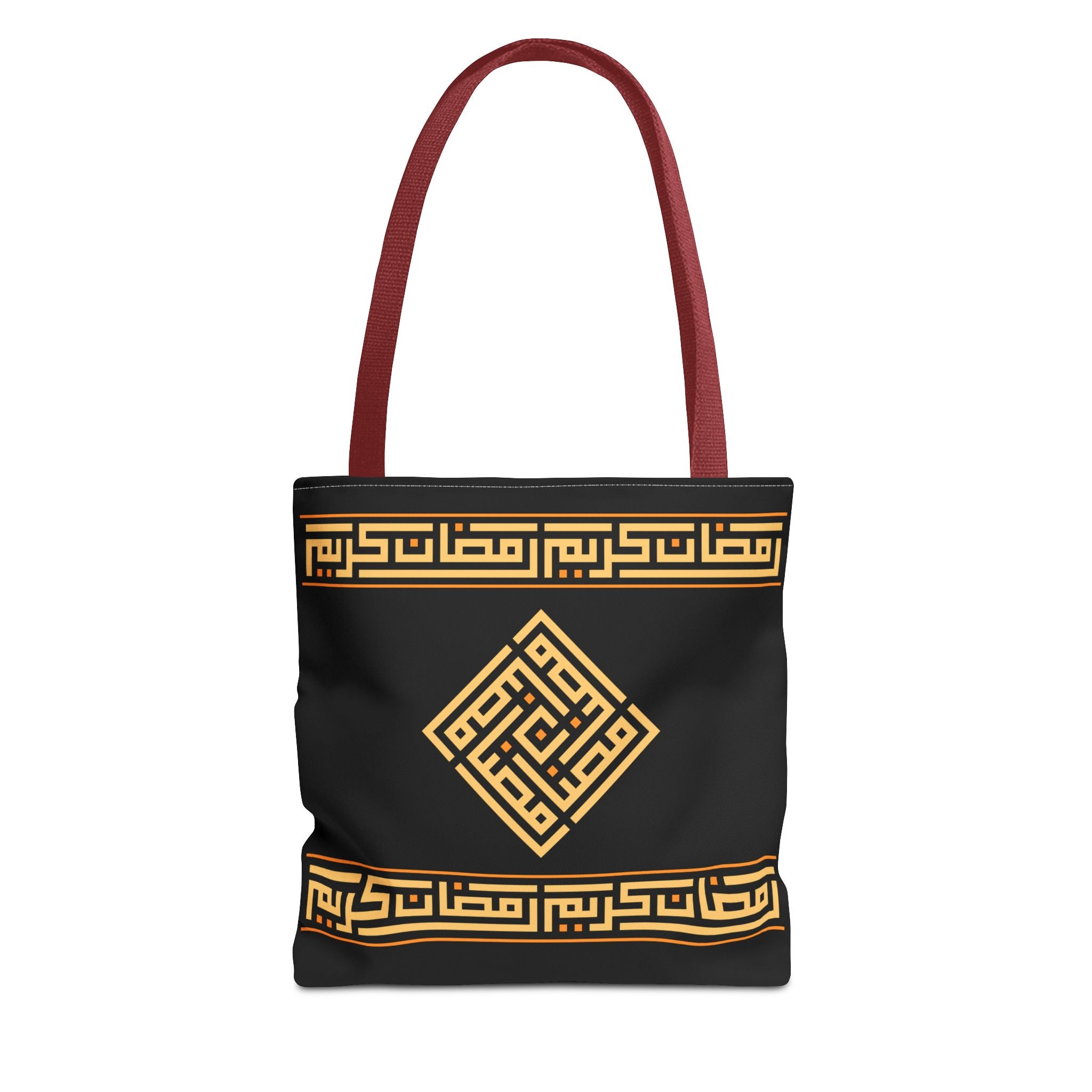 Copy of Copy of Embroidered Folk Tote Bag — Red & Black Ethnic Pattern AOP
